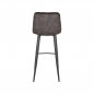 Preview: Barhocker "Jelt" in Anthrazit Samt und schwarzen Metallbeinen