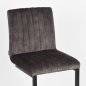Preview: Bar stool Milo 41x53x100 cm anthracite velours | Black metal