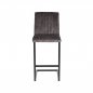 Preview: Bar stool Milo 41x53x100 cm anthracite velours | Black metal