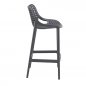 Preview: Bar stool "Air" made of polypropylene in dark grey