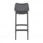 Preview: Bar stool "Air" made of polypropylene in dark grey