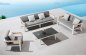 Preview: "CHAMPION" 4-PIECE LOUNGE SET MADE OF ALUMINUM, OLEFIN AND TEAK WOOD GRAY