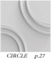 Preview: "Circle" wandpaneele in weiß - 1 quadratmeter