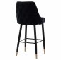 Preview: Serenity bar stool made of black velvet