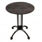 Preview: HPL table top "Enfiber Metallic Oxid" Ø70cm 12mm thick
