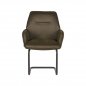Preview: modern dining chair in army green 59x59x88 cm