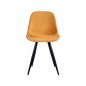 Preview: Dining chair Capri 46x56x88 cm ocher velvet | Black metal