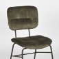 Preview: Esszimmerstuhl Dez 49x60x87 cm Jägervelours | Schwarzes Metall