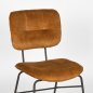 Preview: Esszimmerstuhl Dez 49x60x87 cm Ocker Velours | Schwarzes Metall