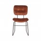 Preview: Esszimmerstuhl Dez 49x60x87 cm Rost Velours | Schwarzes Metall