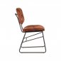 Preview: Esszimmerstuhl Dez 49x60x87 cm Rost Velours | Schwarzes Metall