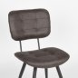 Preview: Esszimmerstuhl Gus 49x60x87 cm Anthrazit Mikrofaser | Schwarzes Metall