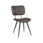 Preview: Esszimmerstuhl Gus 49x60x87 cm Anthrazit Mikrofaser | Schwarzes Metall