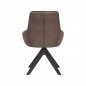 Preview: Esszimmerstuhl "Jace" in Anthrazit Farbe Mikrofaser 58x65x88 cm