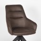 Preview: Esszimmerstuhl "Jace" in Anthrazit Farbe Mikrofaser 58x65x88 cm