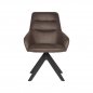 Preview: Esszimmerstuhl "Jace" in Anthrazit Farbe Mikrofaser 58x65x88 cm
