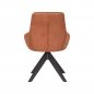 Preview: Esszimmerstuhl "Jace" in cognac Farbe Mikrofaser 58x65x88 cm