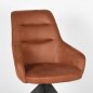 Preview: Esszimmerstuhl "Jace" in cognac Farbe Mikrofaser 58x65x88 cm