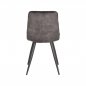 Preview: Stuhl "Jelt" in Anthrazit grauem Samt und schwarzem Metallgestell 45x56x85 cm