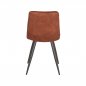 Preview: Stuhl "Jelt" in rostfarbigem Samt und schwarzem Metallgestell 45x56x85 cm
