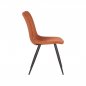 Preview: Esszimmerstuhl Jort 48x61x91 cm Rostiges Ribcord | Schwarzes Metall