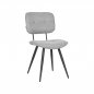 Preview: Esszimmerstuhl Lux 49x60x87 cm Zinkgewebe | Schwarzes Metall