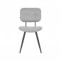 Preview: Esszimmerstuhl Lux 49x60x87 cm Zinkgewebe | Schwarzes Metall