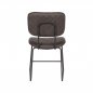 Preview: Esszimmerstuhl Sev 49x60x87 cm Anthrazit Mikrofaser , Schwarzes Metall