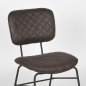 Preview: Esszimmerstuhl Sev 49x60x87 cm Anthrazit Mikrofaser , Schwarzes Metall