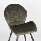 Preview: Esszimmerstuhl Sil 51x64x87 cm Jägervelours | Schwarzes Metall