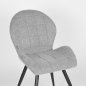Preview: Esszimmerstuhl Sil 51x64x87 cm Zinkgewebe | Schwarzes Metall