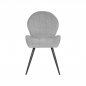 Preview: Esszimmerstuhl Sil 51x64x87 cm Zinkgewebe | Schwarzes Metall