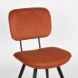 Preview: Esszimmerstuhl Vic 49x60x87 cm Rostiges Ribcord | Schwarzes Metall
