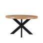 Preview: Solid mango dinning wood table ZIGGY 140x140x76 cm | Tree trunk furniture