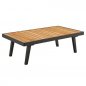 Preview: "EMOTI" LOUNGE SET MIT 2-SITZER AUS ALUMINIUM UND TEAKHOLZ SCHWARZ