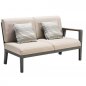 Preview: "EMOTI" LOUNGE SET 5-TEILIG AUS ALUMINIUM UND TEAKHOLZ SCHWARZ