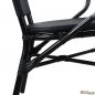 Preview: Dining table set 5 pcs. 104x80cm | 4 armchairs in bamboo look in black