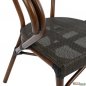 Preview: Dining table set 5 pieces 104x80cm | 4 armchairs in bamboo look