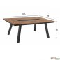 Preview: Dining table set 7 pieces. | Polywood table and aluminum frame 6 armchairs made of aluminum frame with gray frame and black textline seat