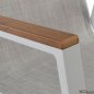 Preview: Esstisch-Set 7 Stk. in weißer Farbe | Polywood Tisch | Sessel aus Aluminiumrahmen