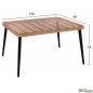Preview: Esstisch Set Allegra aus Wicker in Farbe Beige und Schwarz