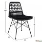 Preview: Esstisch Set Allegra aus Wicker in Farbe Beige und Schwarz