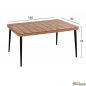 Preview: Esstisch Set Allegra aus Wicker in Farbe Beige und Schwarz