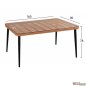 Preview: Esstisch Set Allegra aus Wicker in Farbe Beige und Schwarz