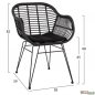 Preview: Esstisch Set Allegra aus Wicker in Farbe Beige und Schwarz