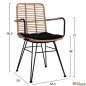Preview: Esstisch Set Allegra aus Wicker in Farbe Beige und Schwarz