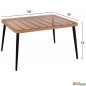 Preview: Esstisch Set Allegra aus Wicker in Farbe Beige und Schwarz