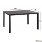 Preview: Dining table set made of aluminum in anthracite color