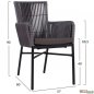 Preview: Dining table set made of aluminum in anthracite color