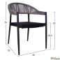Preview: Dining table set made of aluminum in anthracite color